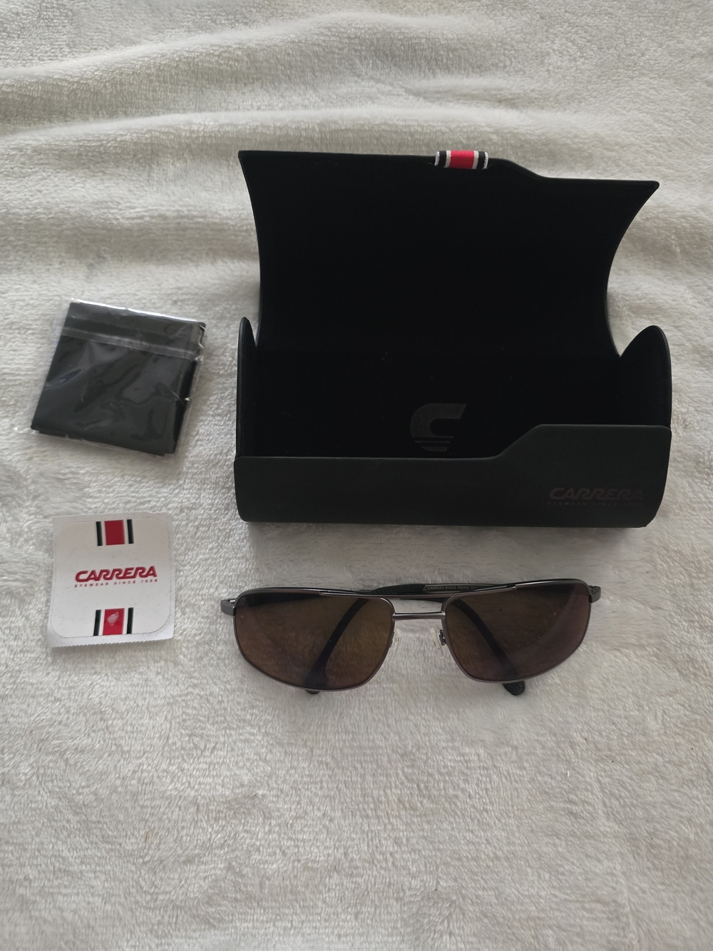 Carrera Aviator Sunglasses in Brown Lenses with Silver Frame Perscription